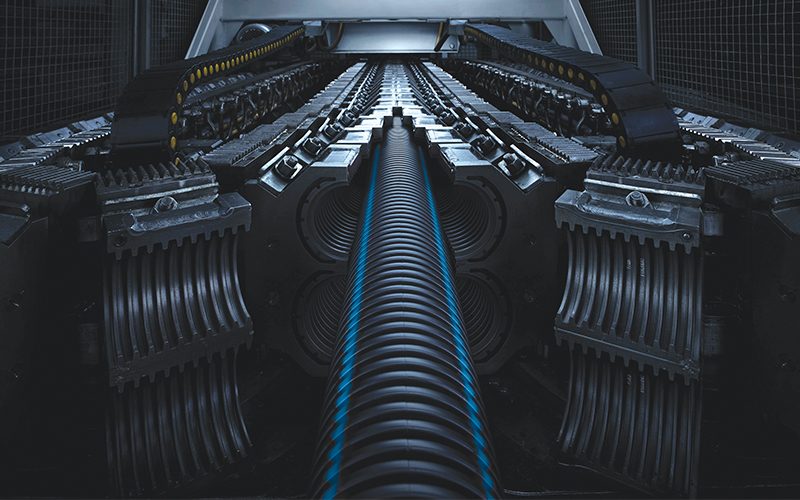 Extension of color marking in drainage conduits series GEODRAIN®